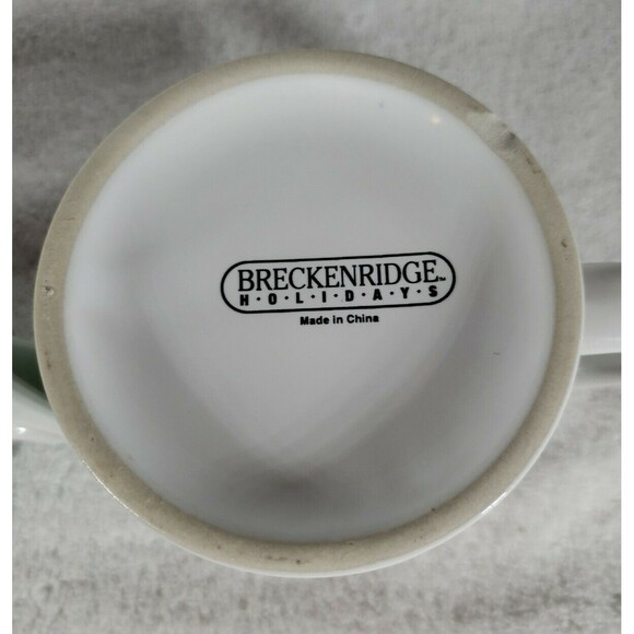 Christmas Santa Train Coffee Mugs Breckenridge Holidays Set of Two Collectible - Picture 11 of 12